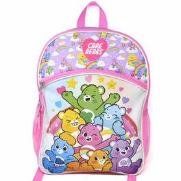 Care Bears - Girls Care Bear 16" Backpack for School with a Large front pocket - Multicolored