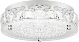 Nordic Hygge - Crystal Chandeliers Flush Mount LED Ceiling Light Fixture, 5000K Daylight - White