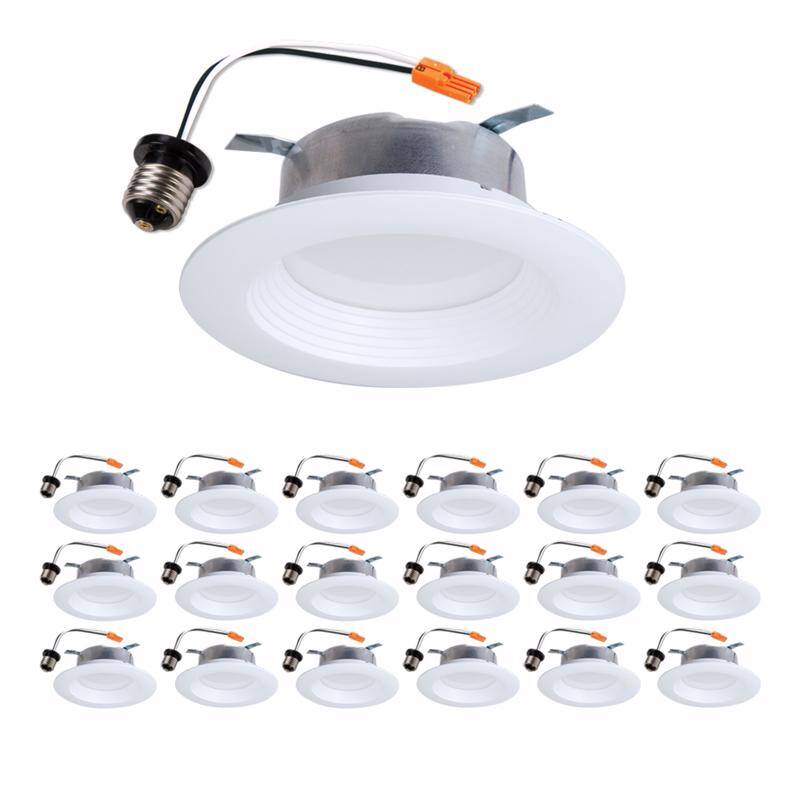 Angle. Halo - Halo Bright White 4 in. W LED Recessed Downlight 8 W.