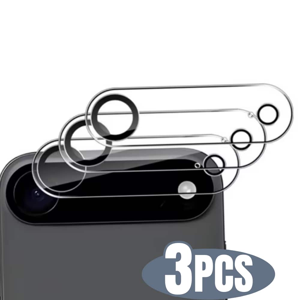 3x Qixxronics Camera Lens Protector for iPhone Air Tempered Glass Lens Cover Film - Clear