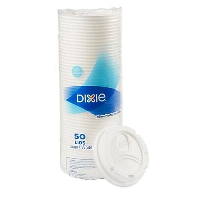 DIXIE  
Dome Plastic Cups  
50 LIDS  
Large - White