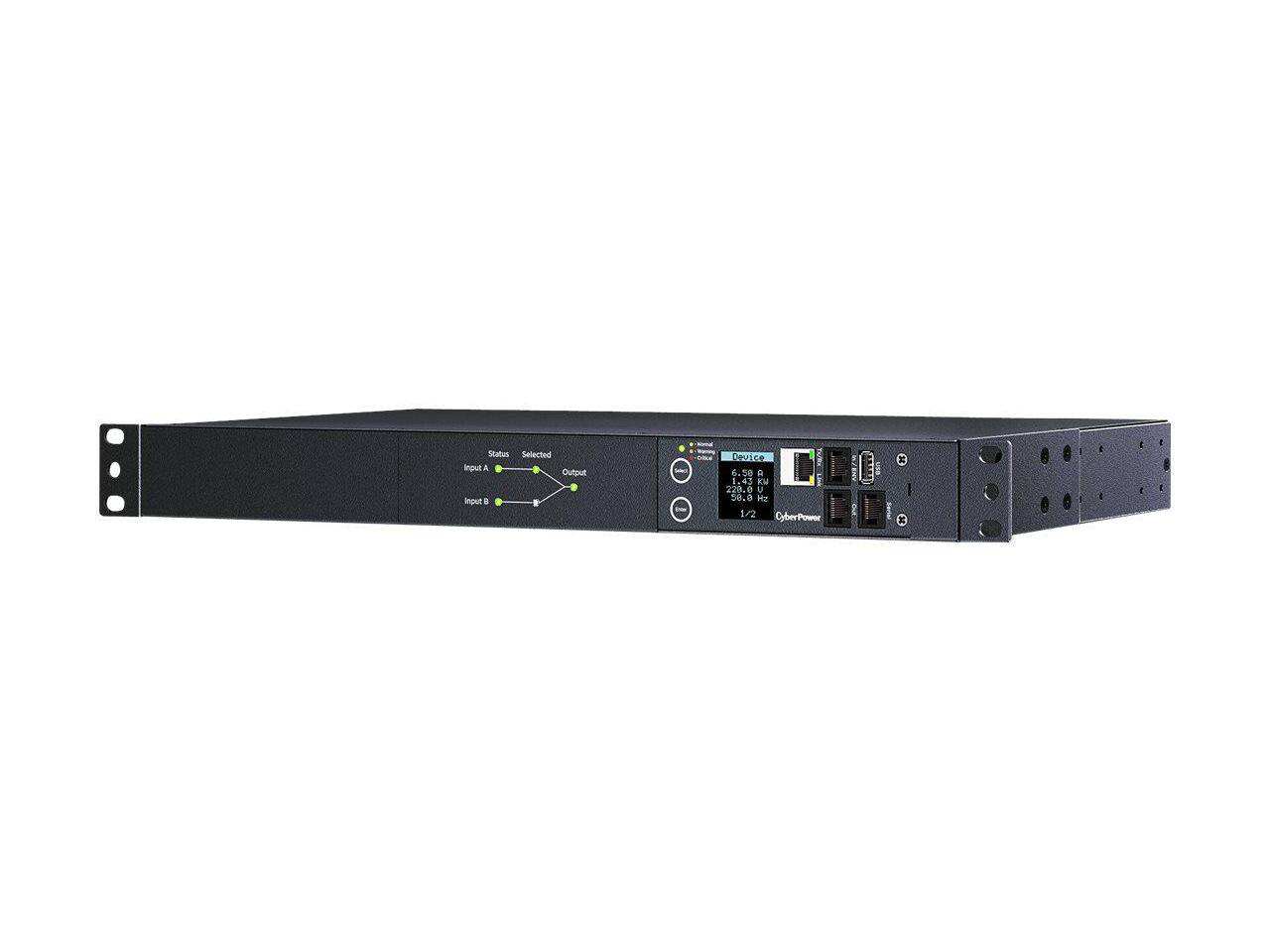 Status Selected Input A Output Input B *  
Serient  
02016 & 50 n 1.43 : KM 220 N U 50.0 0 Hz 1/2 1 CyberPower  
LUGG