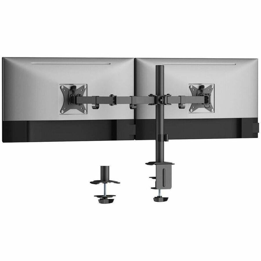 Alt View 1. SIIG Inc - SIIG Dual Monitor Articulating Desk Mount - Fits 13" to 32" monitors - Max Load 19.8 lbs each - VESA Plate - Black.