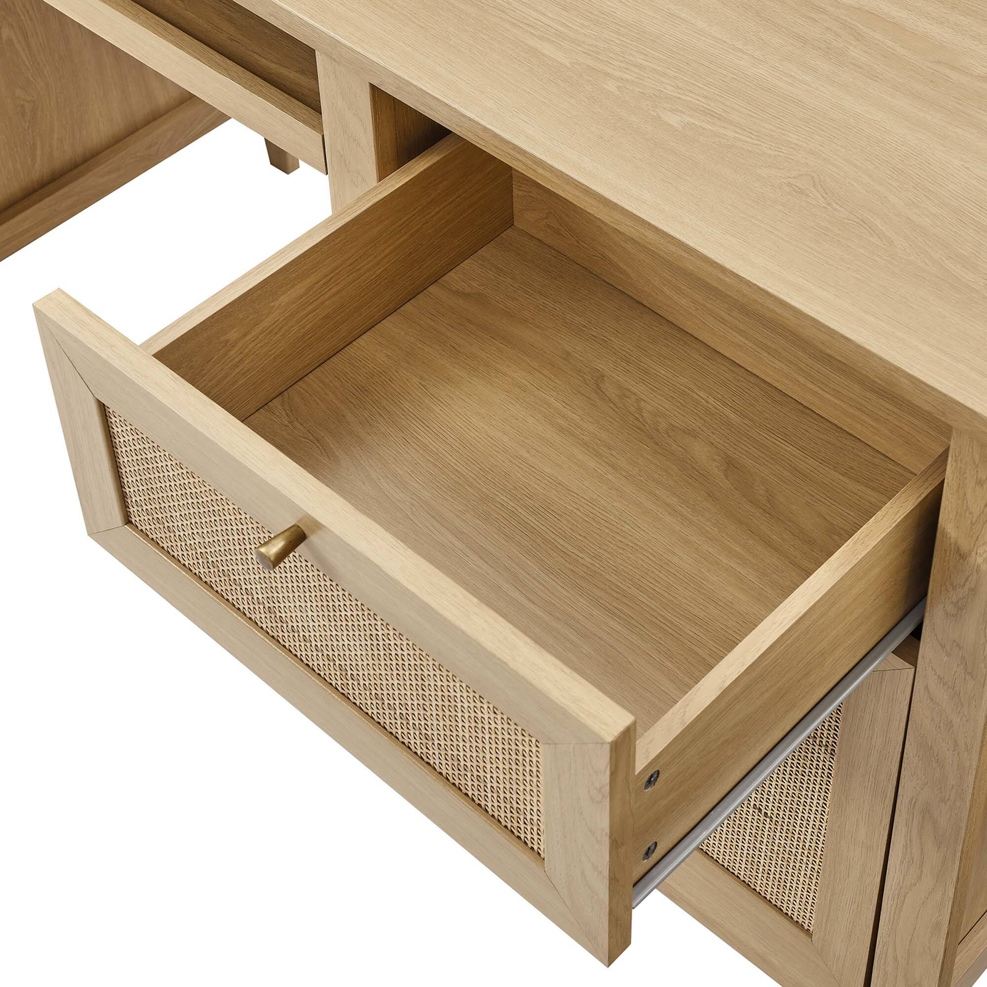 Alt View 4. Modway - Soma 63" Office Desk by Modway - Oak.