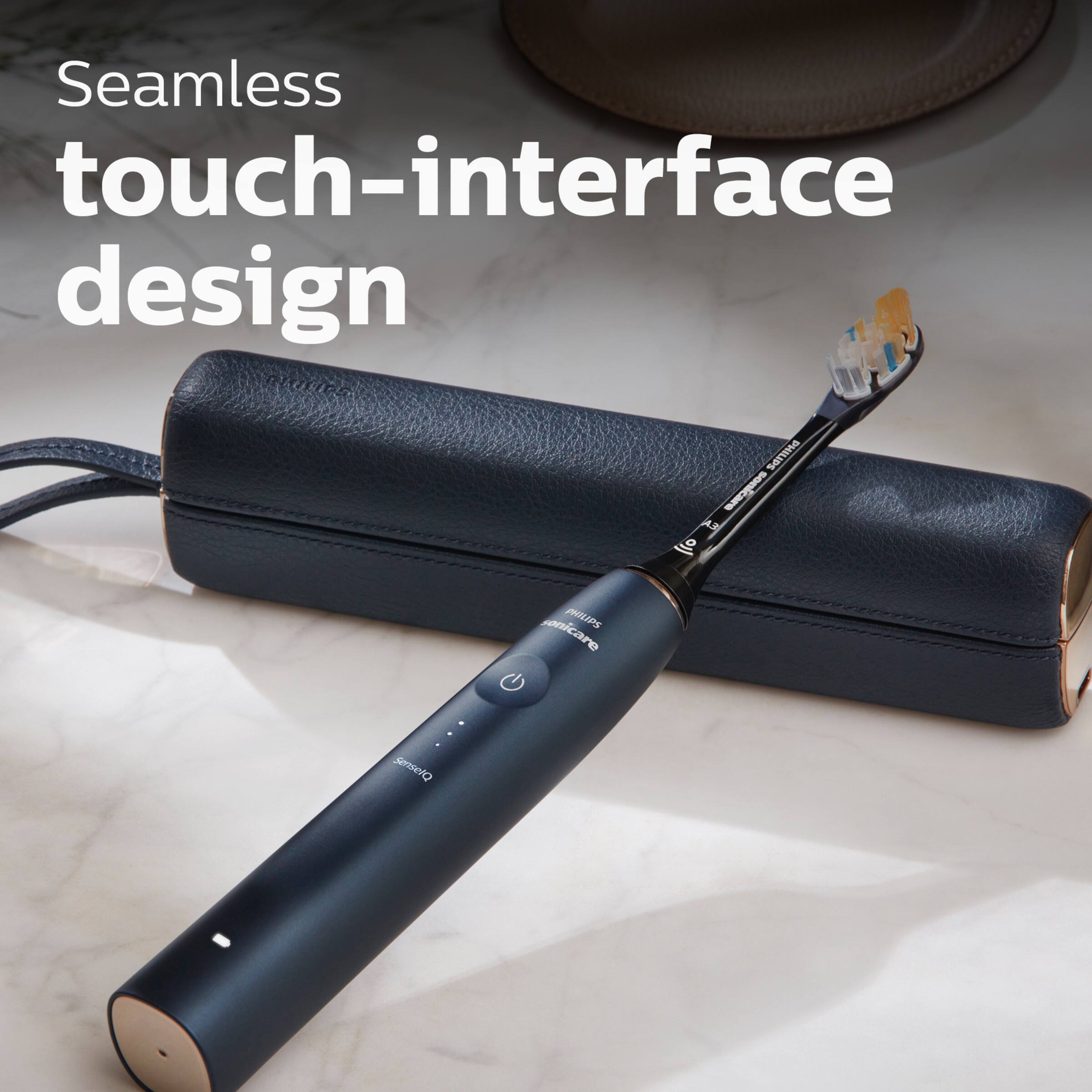 Alt View 24. Philips Sonicare - 9900 Prestige Rechargeable Electric Toothbrush with SenseIQ - Midnight.