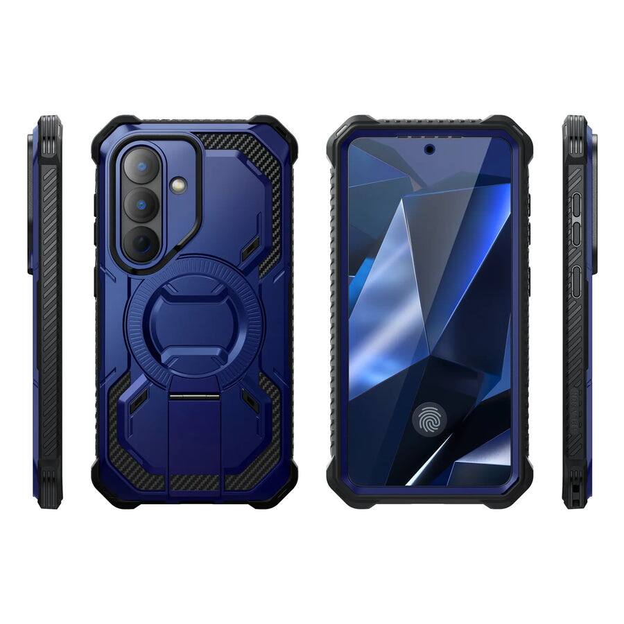 Back. i-Blason - Armorbox Case for Samsung Galaxy S26 – Kickstand, Screen Protector, Military-Grade - Dark Blue.