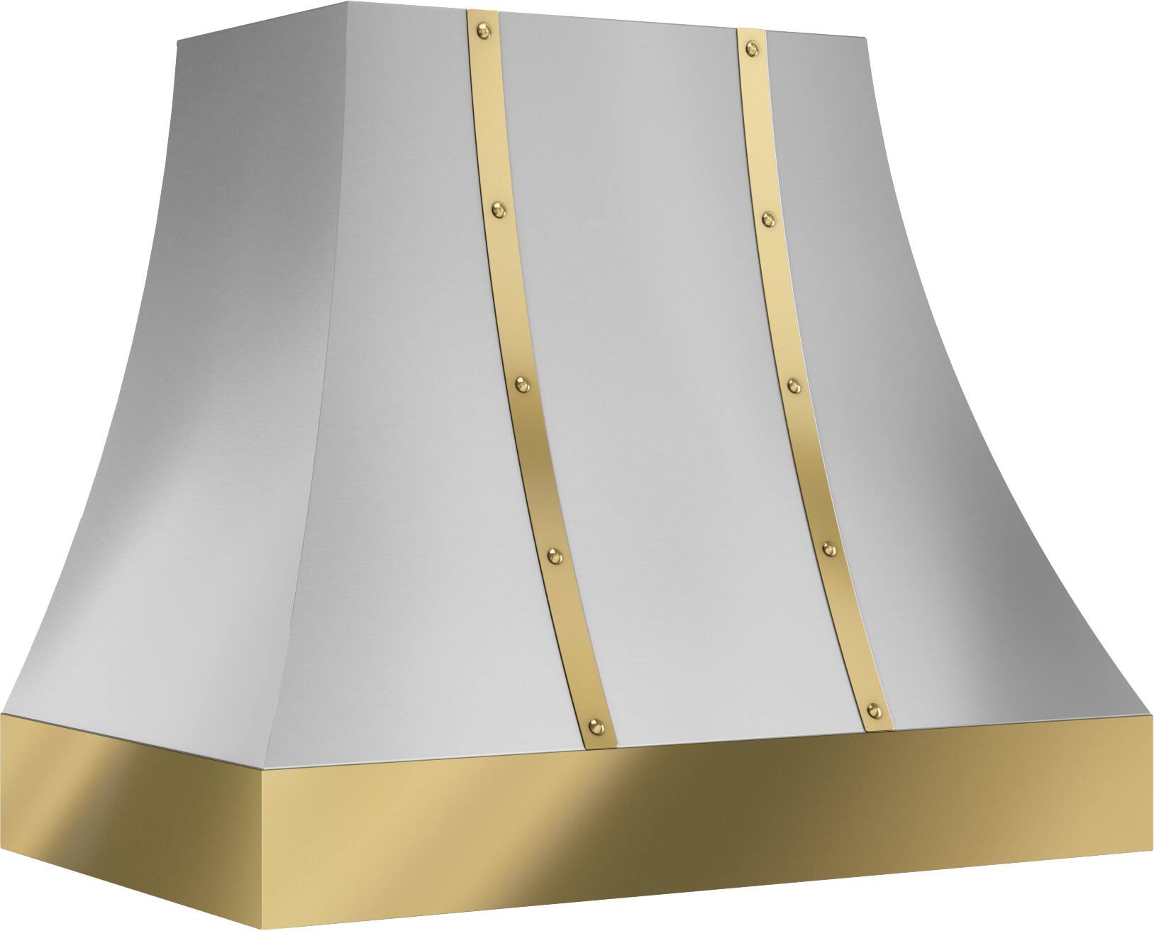 Left. Zephyr - Banding Kit Trim for Zephyr Alto CHAL36ASX Range Hood - Polished Gold.