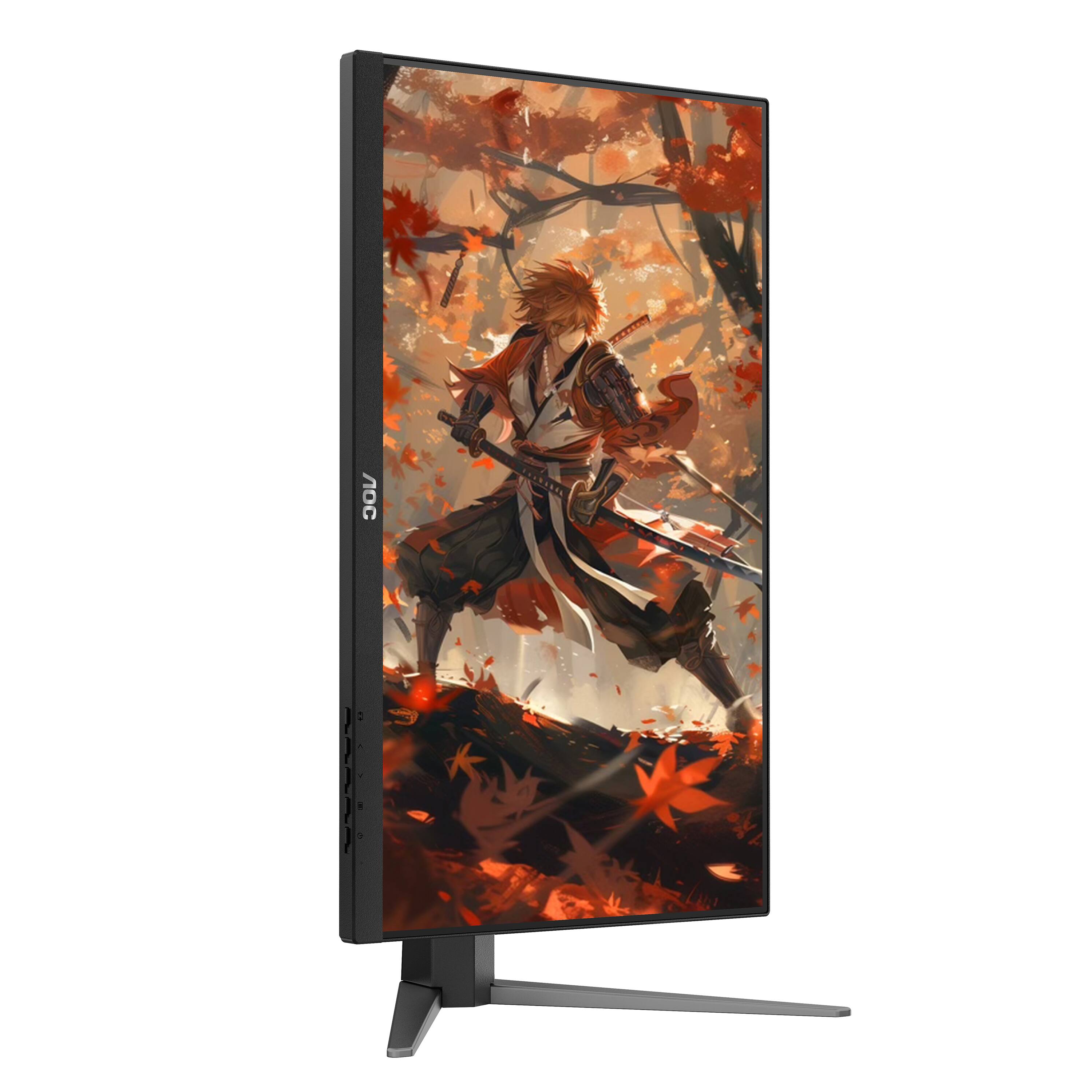 Alt View 13. AOC - 27G4 27" IPS FHD 180Hz 1ms Gaming Monitor - Black/Silver/Red.