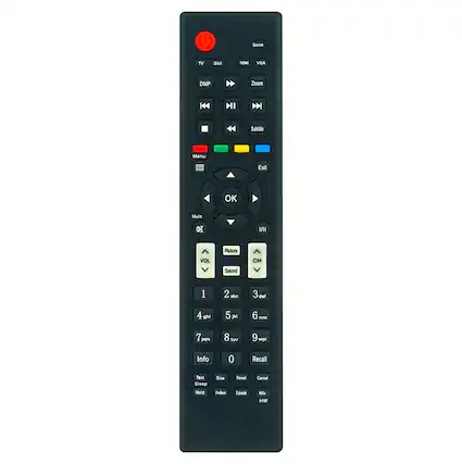 Sure, here is the corrected and grouped text from the image:
**Top Section:**
- Source
- HDMI
- VGA
- Zoom
**Top Row:**
- TV
- Still
- DMP
- Subtitle
**Middle Row:**
- Menu
- Exit
- K
- CH
**Middle Section:**
- Mute
- VOL
- CH
- Sound
**Number Pad:**
- 1 abc
- 2 def
- 3 ghi
- 4 jkl
- 5 mno
- 6 pqrs
- 7 tuv
- 8 wxyz
- 9
- 0
**Bottom Section:**
- Info
- Recall
- Text
- Sleep
- Hold
- Size
- Index
- Subcode
- Mix
- H/W
**Additional Buttons:**
- Picture
- Subtitle
- Rewind
- Cancel
**Bottom Row:**
- Subcade
- Mis
- HW