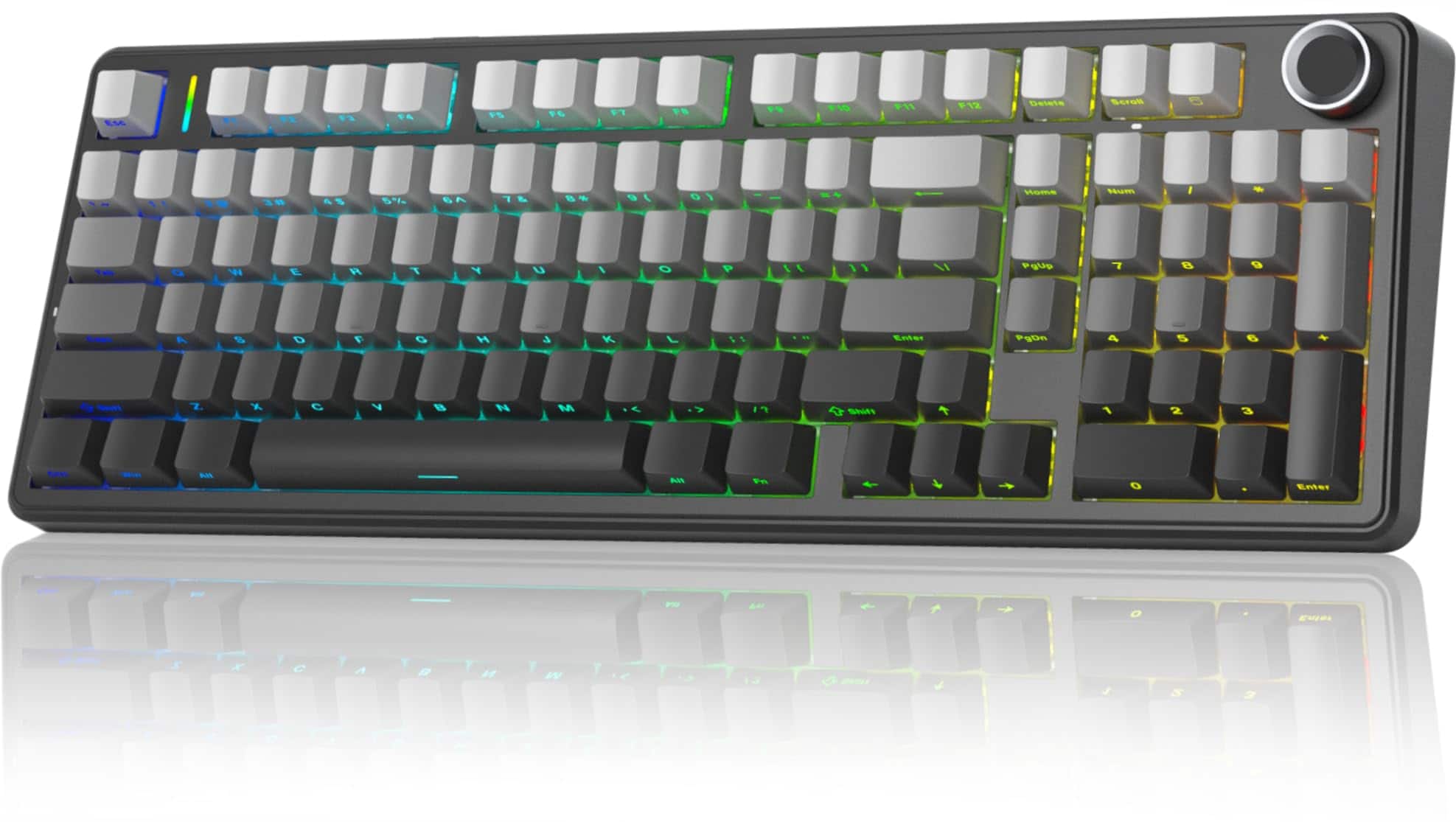 PARKER SLATER - X Aula F99 Pro Mechanical Wireless Gaming Keyboards Rgb Backlit Hot Swappable Custom Creamy Computer Tri-mode - Gradient Black