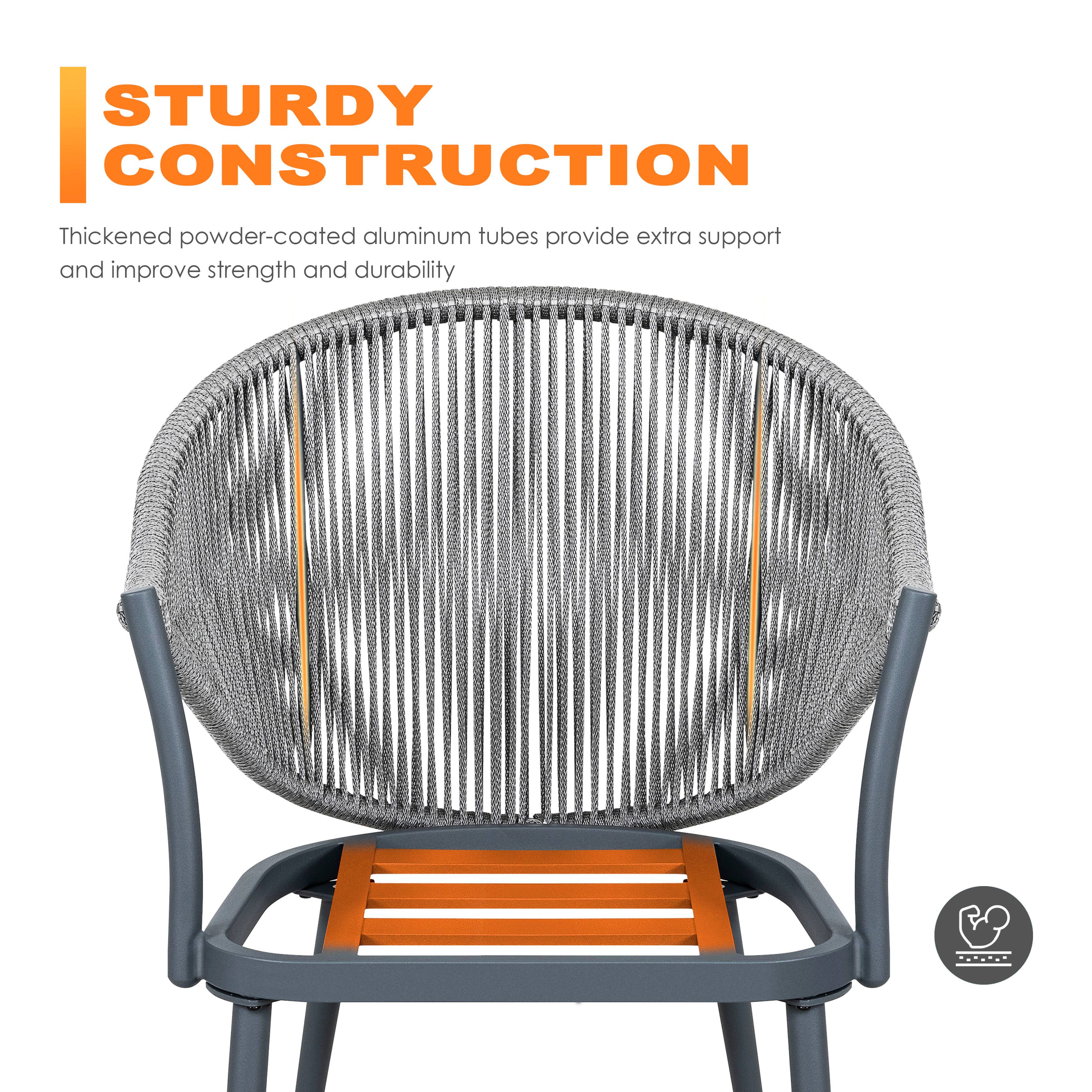 STURDY CONSTRUCTION

Thickened powder-coated aluminum tubes provide extra support and improve strength and durability.