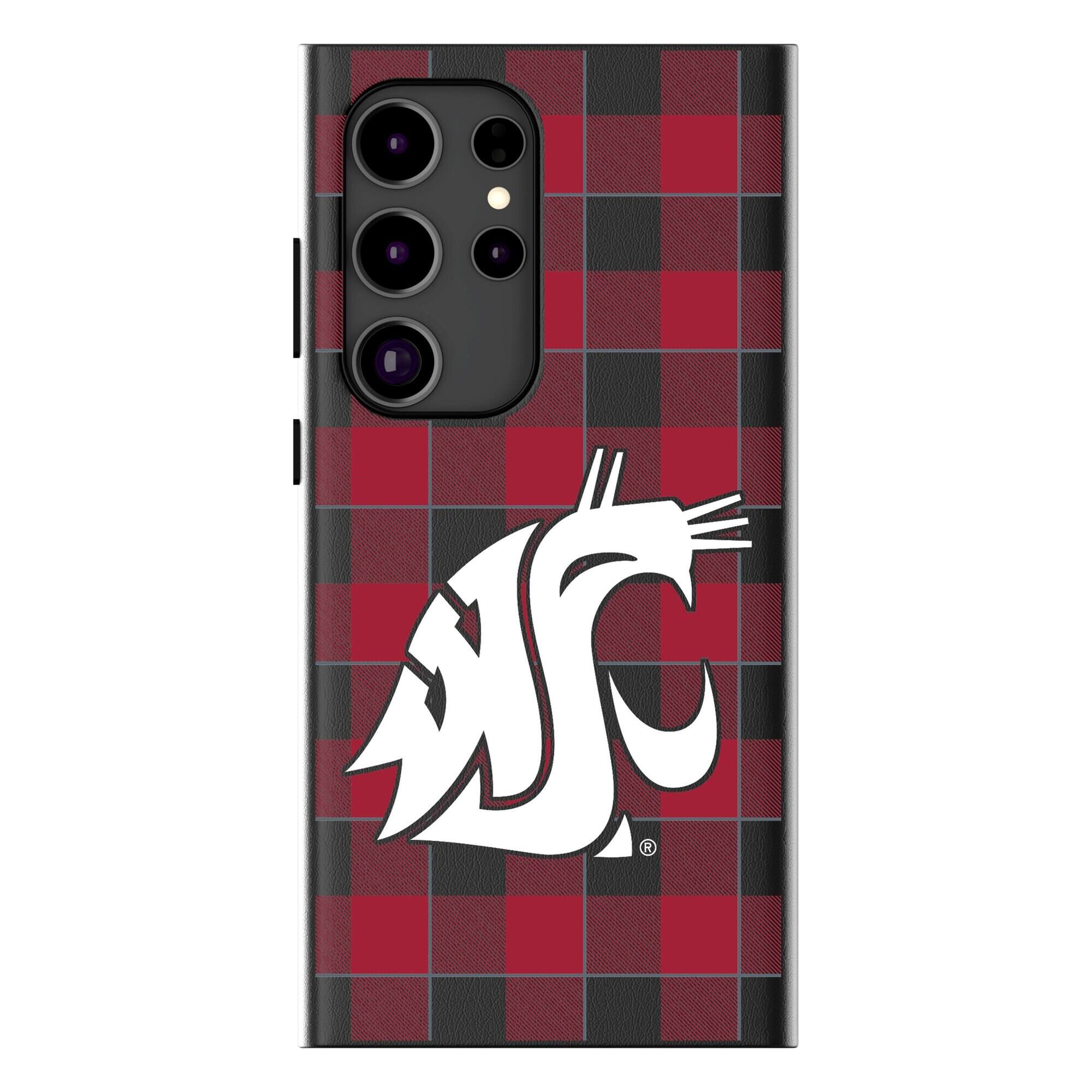Keyscaper - NCAA - Washington State Cougars Plaid Galaxy Magnetic Bump Case - S25 - Black price history on PriceWatchPro
