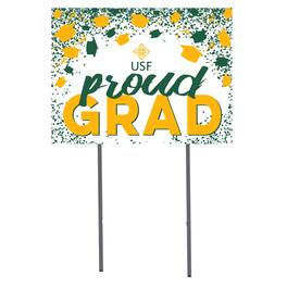 Jardine - San Francisco Dons 18'' x 24'' Grad Yard Sign - White