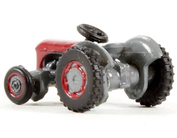 Alt View 2. Oxford Diecast - Ferguson Tractor Red and Gray 1/148 (N) Scale Diecast Model car by Oxford Diecast.