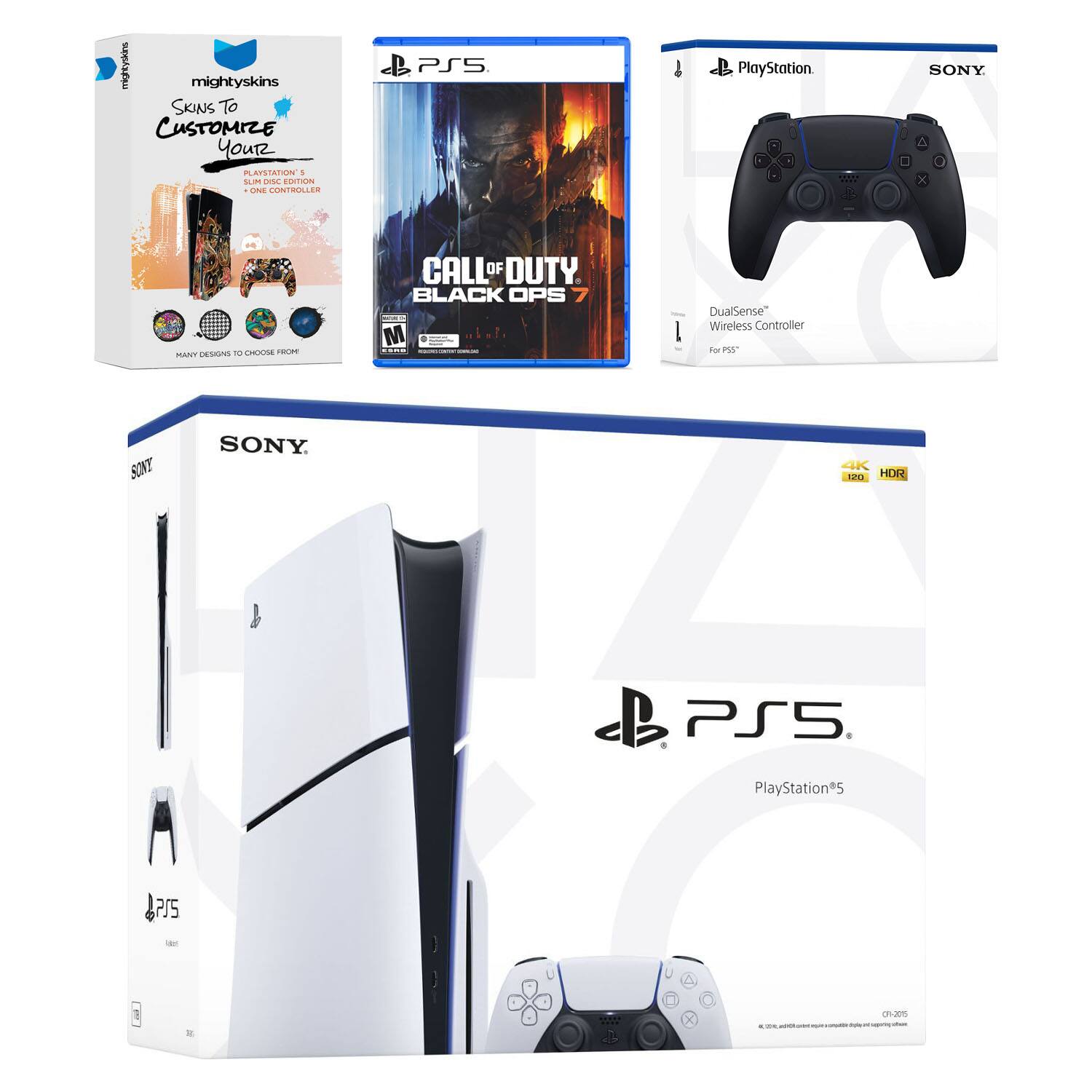 mighty skins  
Skins To Customize Your  
PS5 One Controller  
Slim Disc Edition  

Call of Duty: Black Ops Cold War  

DualSense Wireless Controller  
For PS5  

PlayStation 5  
PlayStation 5