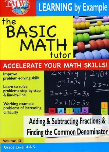Basic Math Tutor Adding & Subtracting Fractions & Finding CommonDenominator   - DVD price history on PriceWatchPro