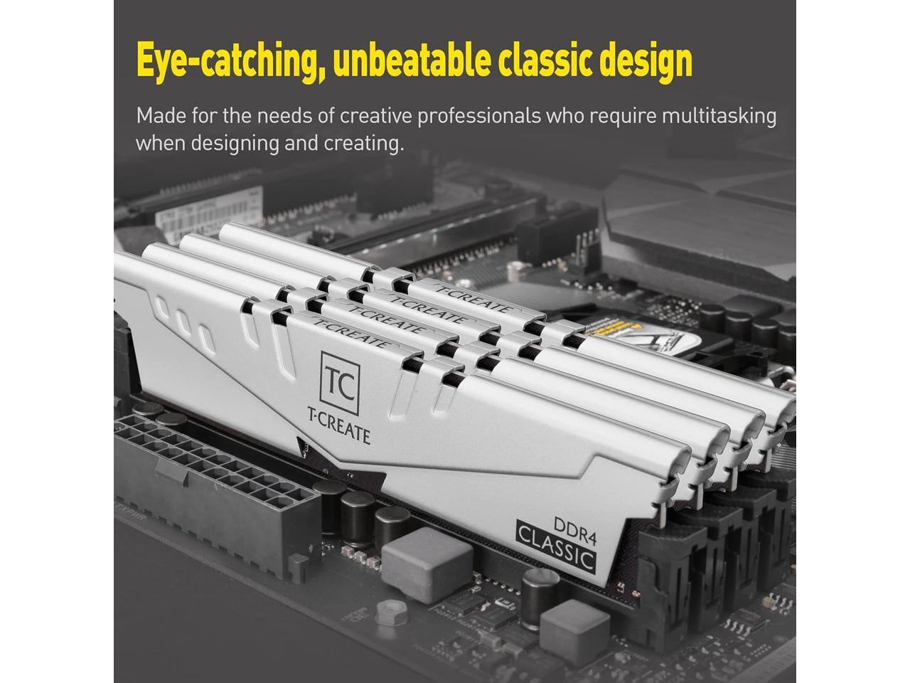 Eye-catching, unbeatable classic design

Made for the needs of creative professionals who require multitasking when designing and creating.

T-CREATE CLASSIC DDR4