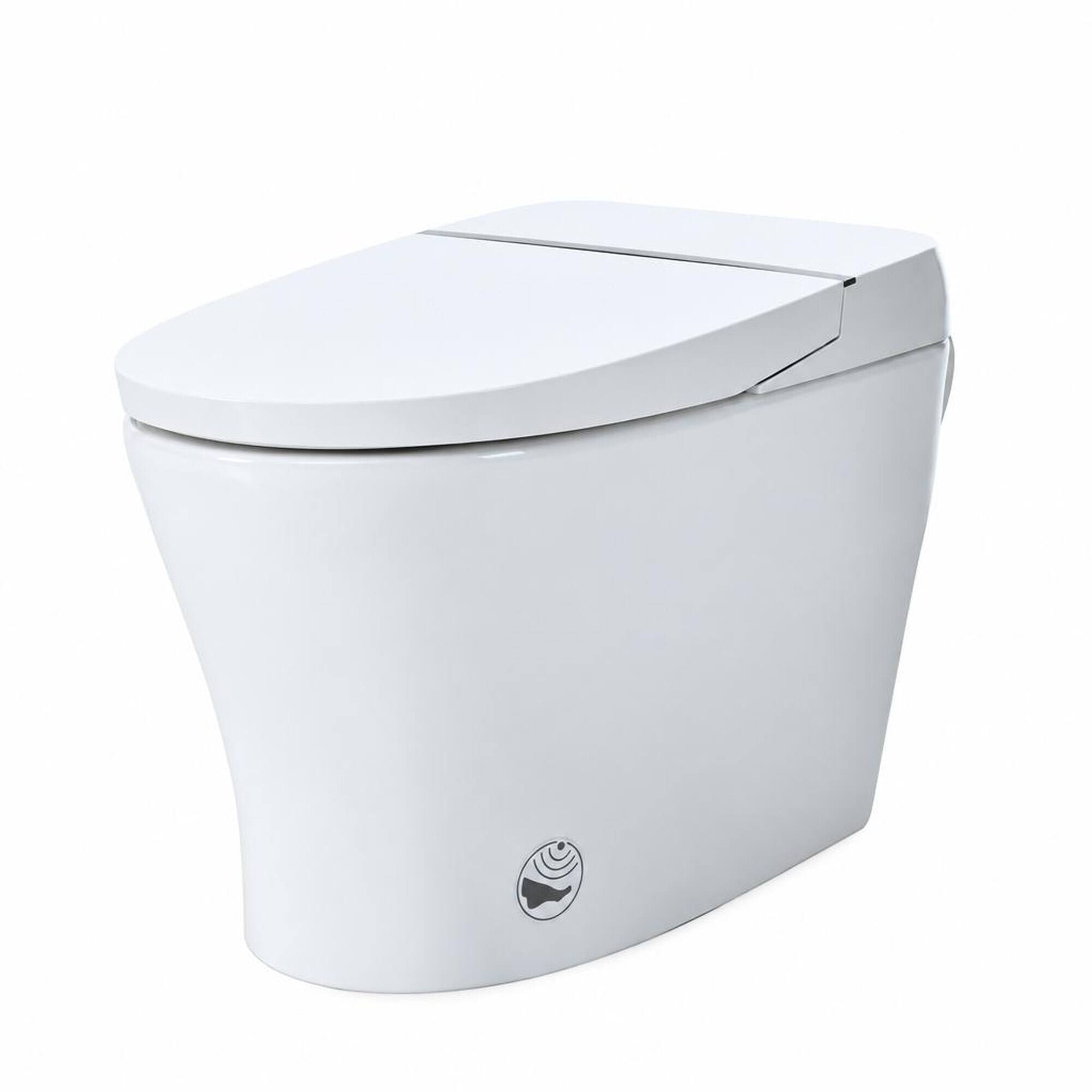 RYHNUYNE Compact One Piece Smart Toilet, Dual Flush Heated Seat Foot ...