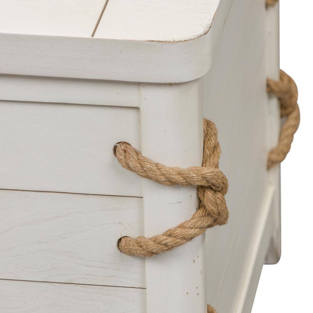 Alt View 4. Liberty Furniture Industries - Dockside Storage Trunk in White - White.