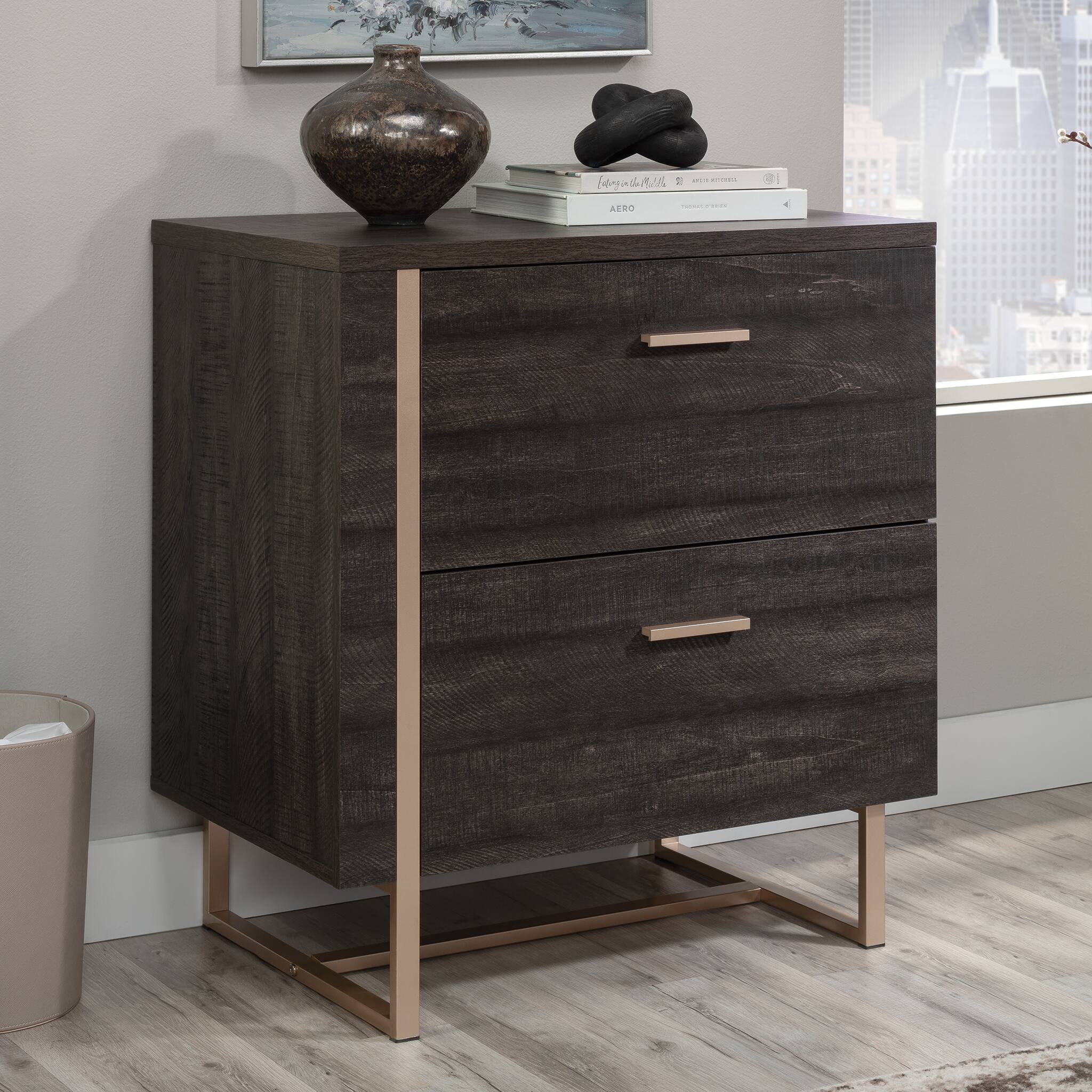Alt View 11. Sauder - Walter Heights 2-Drawer Lateral File Cabinet - Blade Walnut.