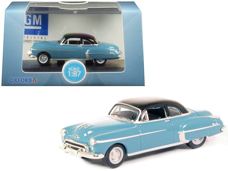 1950 Oldsmobile Rocket 88 Coupe Crest Blue with Black Top 1/87 (HO) Scale Diecast Model Car by Oxford Diecast price history on PriceWatchPro