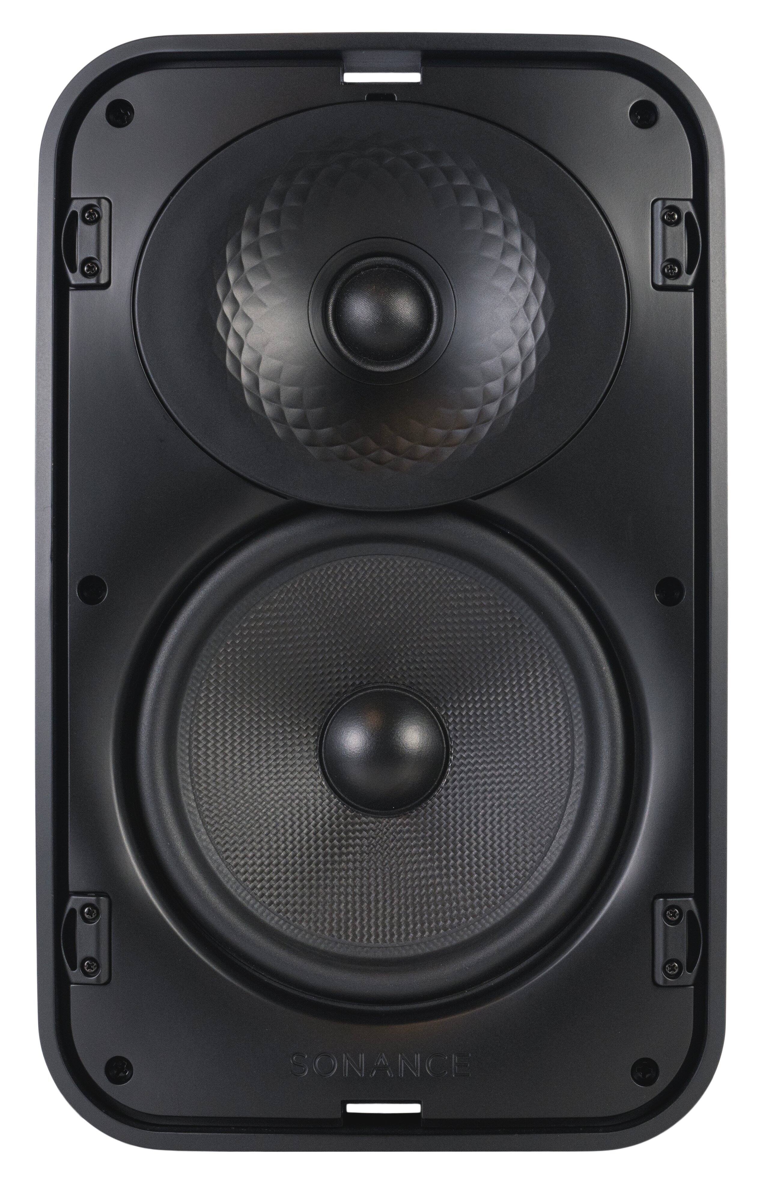 Left. Sonance - MX62 - Mariner MX Series 6-1/2" 2-Way Outdoor Surface Mount Speakers (Pair) - Black.