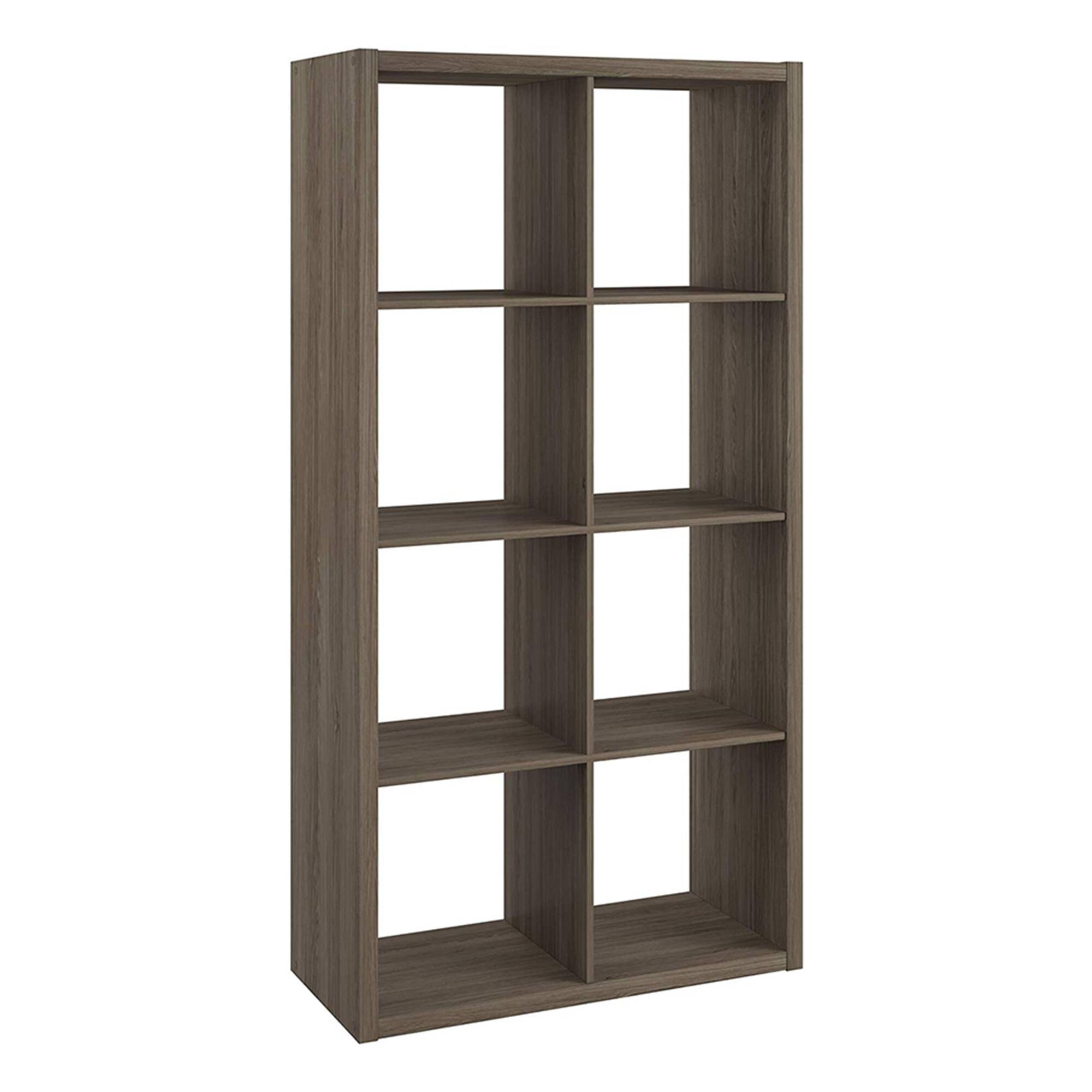 Front. ClosetMaid - ClosetMaid Decorative Bookcase Open Back 8-Cube Storage Organizer, Graphite Gray - Graphite Gray.
