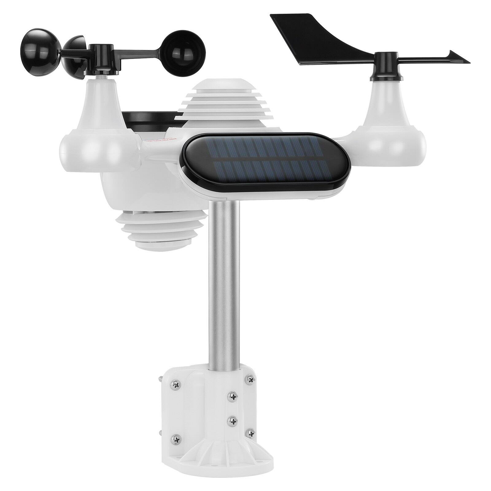 Alt View 10. Glintex - Weather Station 7-in-1 Wireless with 7.5" Display, Outdoor Sensor for Temp Humidity Wind Rain UV, Forecast and Alerts.