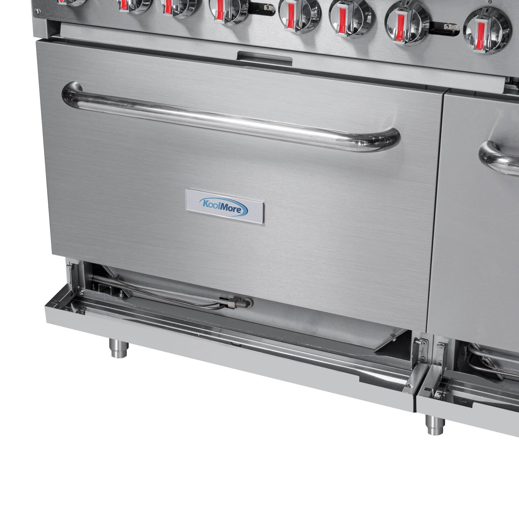Alt View 6. Koolmore - 60 in. 6 Burner Commercial Natural Gas Range with 24 in. Griddle in Stainless-Steel (KM-CRG60-NG) - Stainless Steel.