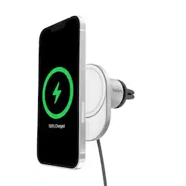 Belkin - BoostCharge Pro Wireless Car Charger with MagSafe Charging, 15W - White