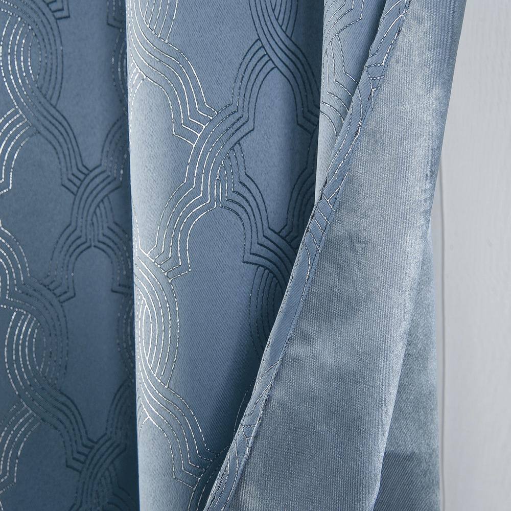 Angle. Olivia Gray - Oliva Gray Jansen Rubber Blackout Grommet Panel - 54"x90" Blue - Blue.