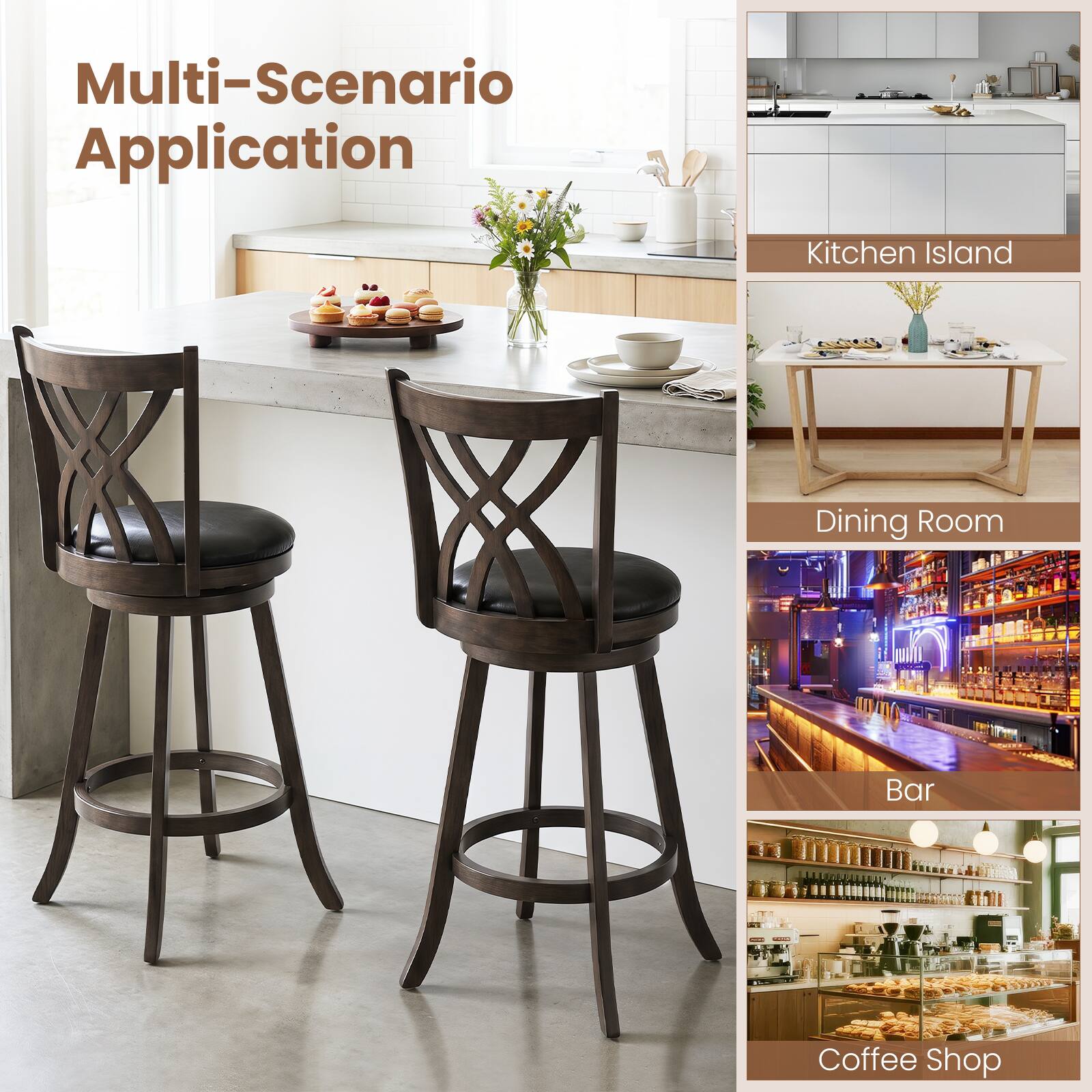 Multi-Scenario Application

Kitchen Island

Dining Room

Bar

Coffee Shop