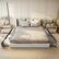 Front. Brick Attic - 800lbs Upholstered Wingback Platform Bed with Drawers Storage, Solid Wood Frame and 4 Clear Nylon Drawers - White.