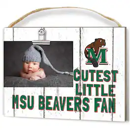 Jardine - Minot State Beavers 16" x 22" Cutest Little Weathered Logo Frame - White