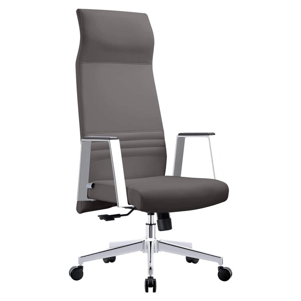 LeisureMod - Adorit Office Chair Ergonomic Mid-Back Mesh Computer Chair with Swivel & Tilt Comfortable Desk Chair - Gray