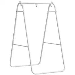 Outsunny - Chair Stand Only Heavy Duty Solid Steel A-Frame for Hanging Hammock, Egg Chair - White