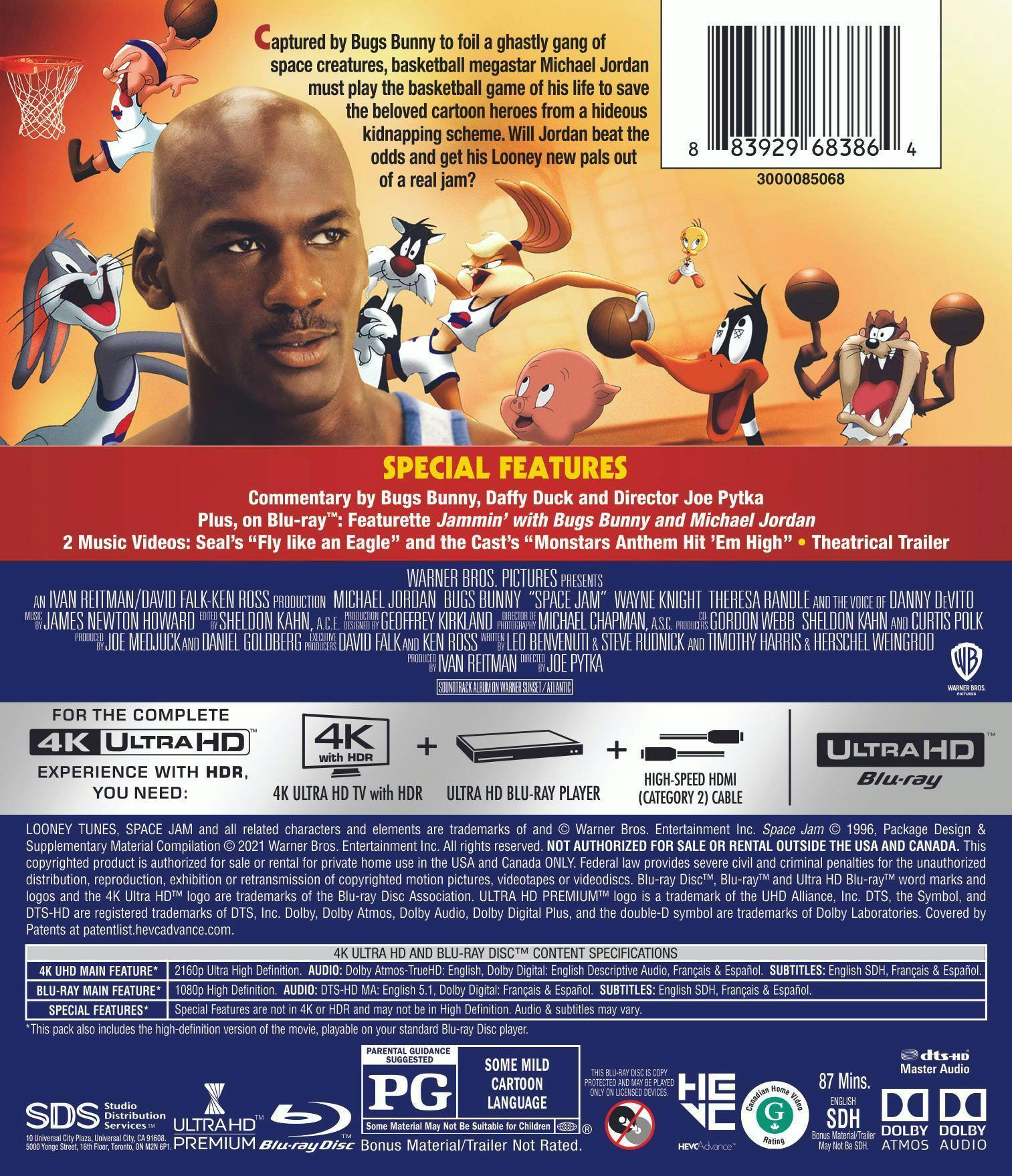 Back. Space Jam   - 4K Blu-Ray.