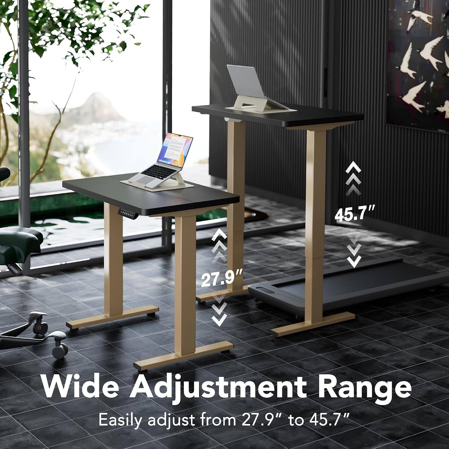 Easily adjust from 27.9" to 45.7" Wide Adjustment Range