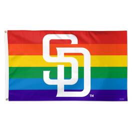 WinCraft - San Diego Padres 3' x 5' Single-Sided Deluxe Team Pride Flag - Multicolor