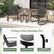 3-Piece Patio Rocking Set: Ergonomic Seat, 4 Suction Cups, Adjustable Footpads of Table