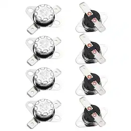Unique Bargains - KSD301 Thermostat 5°C/41°F 10A Normally Open N.O Adjust Snap Disc Temp Switch 8pcs Bakelite - Silver