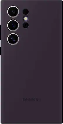 Front. Samsung - Samsung Silicone Case for Samsung Galaxy S24 Ultra | Color: Dark Violet - Dark Violet.
