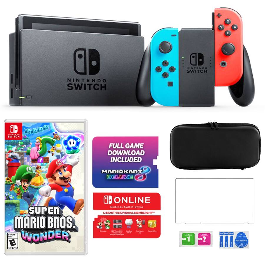 Switch with MarioKart Bundle with Wonder Game Accessories