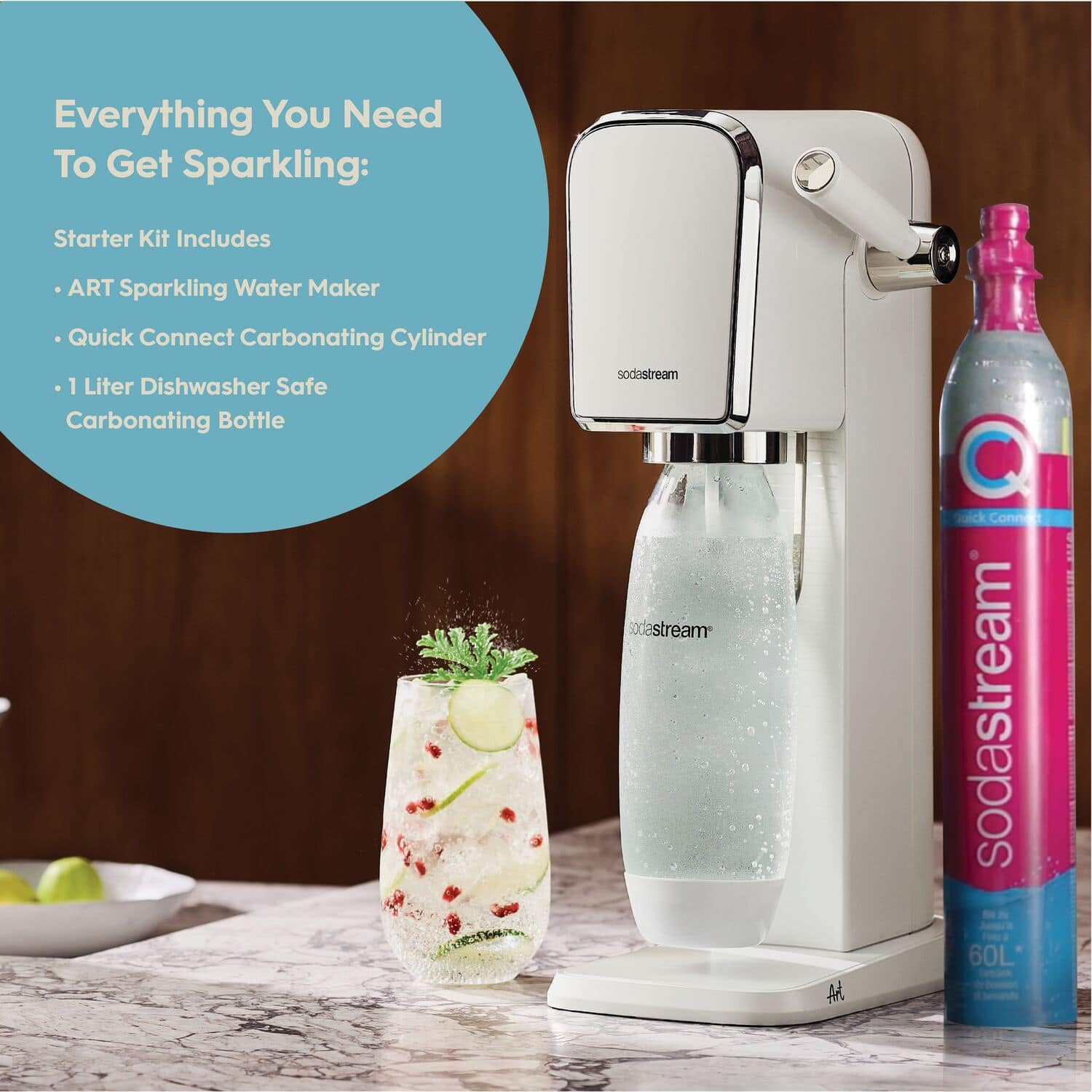 Alt View 13. SodaStream - Art Sparkling Water Maker - White.