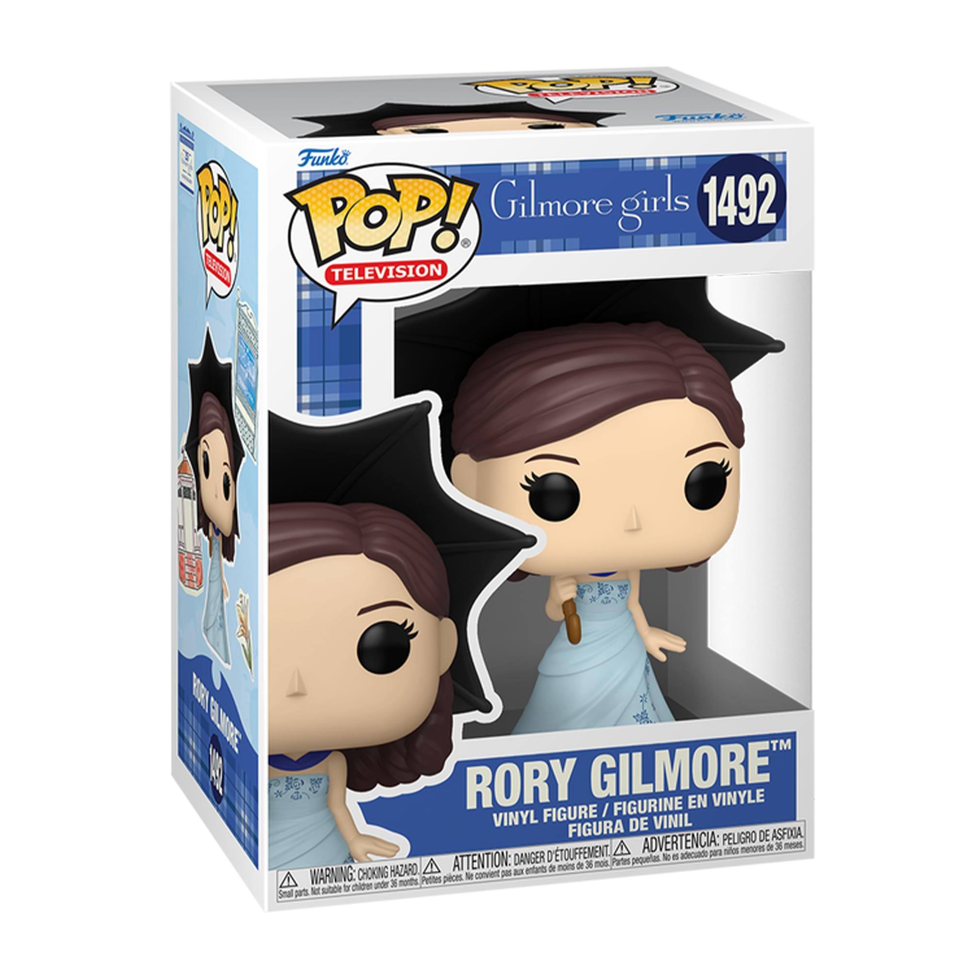 Funko POP! TELEVISION  
Gilmore Girls  
1492  

RORY GILMORE™  
VINYL FIGURE / FIGURINE EN VINYLE / FIGURA DE VINIL  

WARNING: CHOKING HAZARD - Small parts. Not for children under 3 years.  
ADVERTENCIA: PEQUEÑAS PIEZAS. NO ES ADECUADO PARA NIÑOS MENORES DE 3 AÑOS.  
ATTENTION: PELIGRO D'ASPIRATION - Petites pièces. Ne convient pas aux enfants de moins de 3 ans.
