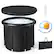 Front. Costway - Portable Ice Bath Tub Multiple Layered Foldable Freestanding Bath Tub - Black.