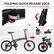 Alt View 3. Winado - 20'' Folding Bike Shimano 7 Speed Foldable Bicycle Road Bike Double Disc Brake - Black.