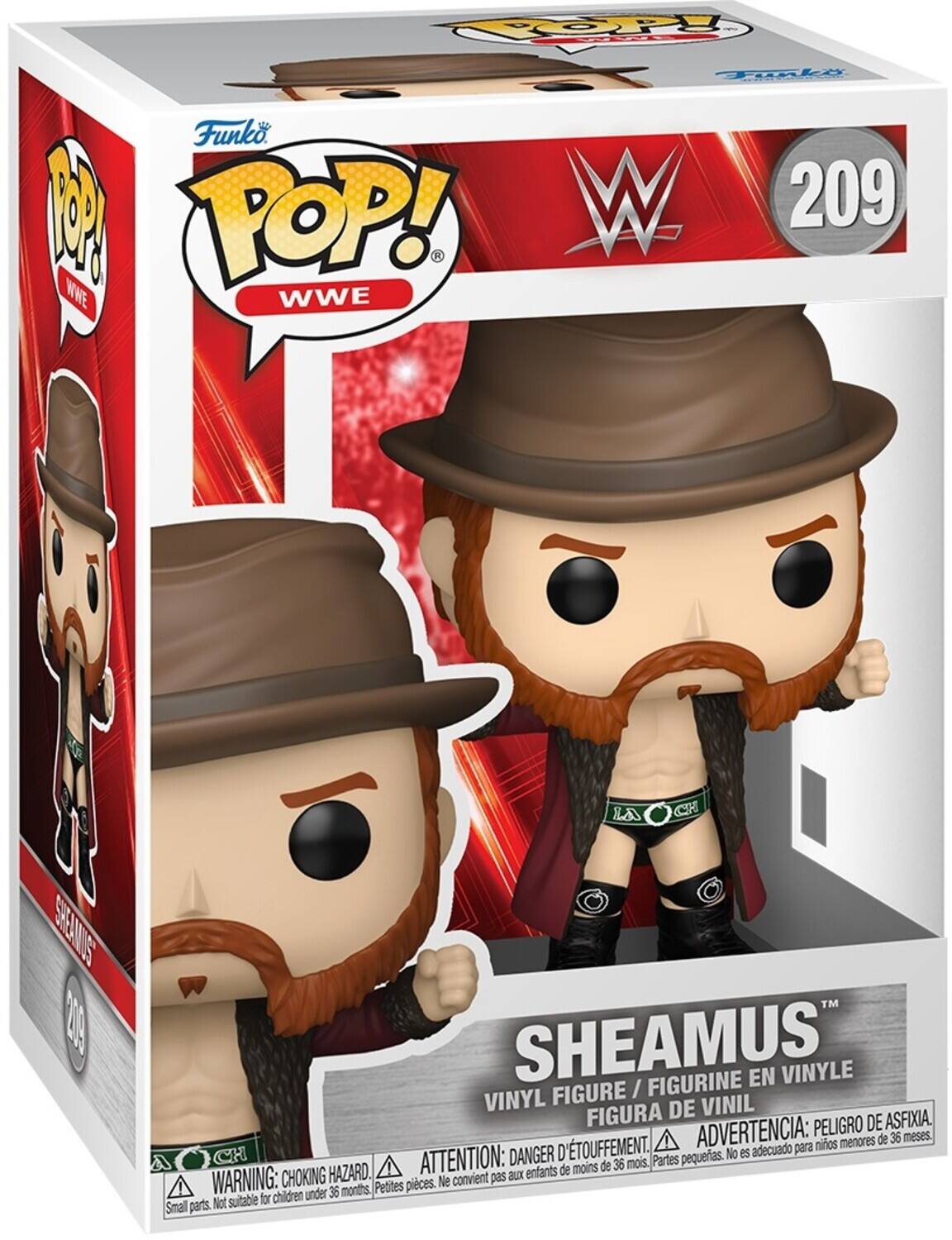 OPS Toli Funko A POP! W 209 WWE WWE LA CH SEZNS D08 TM SHEAMUS FIGURINE EN VINYLE FIGURE I VINYL DE VINIL FIGURA PELIGRO DE ASFIXIA. D'TOUFFEMENT. ADVERTENCIA: nios menores de 36 meses. CH DANGER No es adecuado para ATTENTION: de 36 mois, Partes pequeias. HAZARD. enfants de moins WARNING: CHOKING convient pas aux Petites pices. Ne children under 36 months. Not suitable for Smal parts