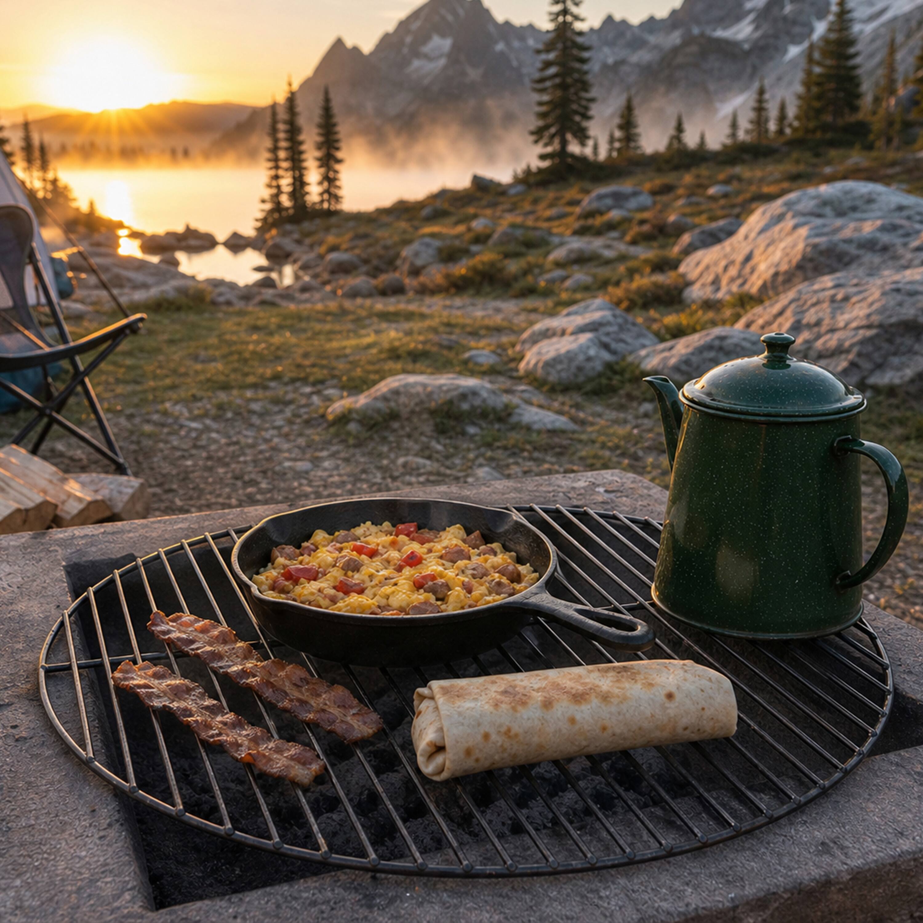 Alt View 7. Sunnydaze - Stainless Steel Foldable Round Fire Pit Cooking Grate - Silver.