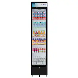 Koolmore - 17 in. Slim Commercial Merchandiser Refrigerator 7 Cu. Ft., ETL Listed (KM-MDR-17S) - Black